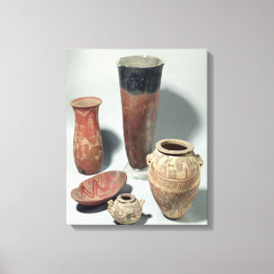 Selection of vases, Naqada I/II Period, 4000-3100 Canvas Print