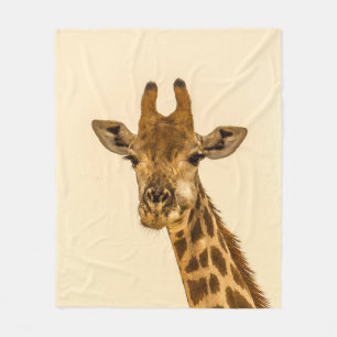 SELECTIVE FOCUS PHOTOGRAPHY OF GIRAFFE FLEECE BLANKET