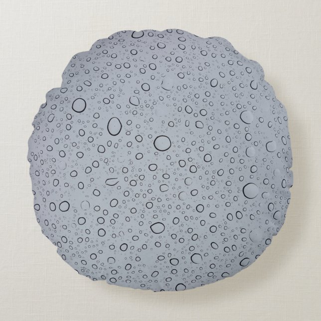 Selective focus photography of water droplets round pillow (Front)