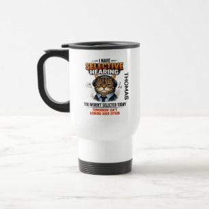 Selective Hearing Cat Mug Funny Rooster