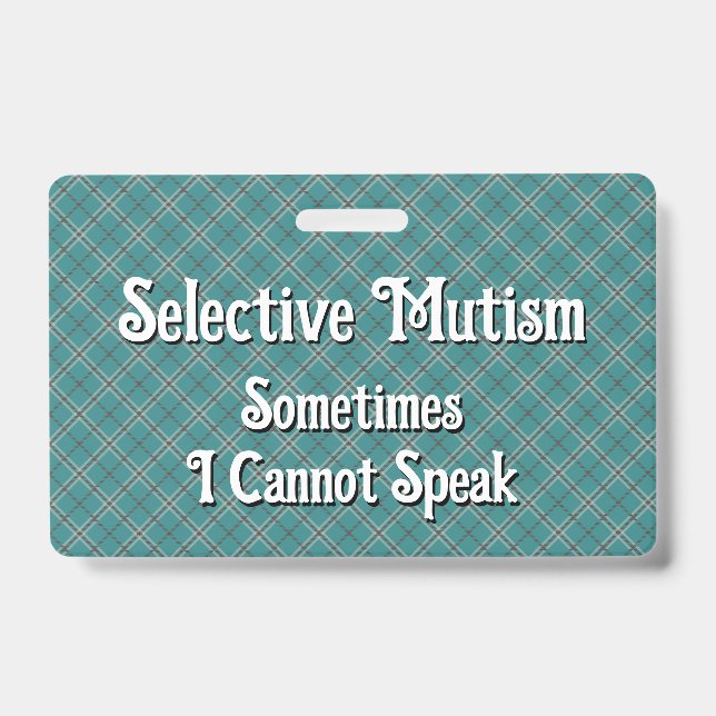 Selective Mutism Badge (Front)
