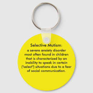 Selective Mutism Definition Keychain