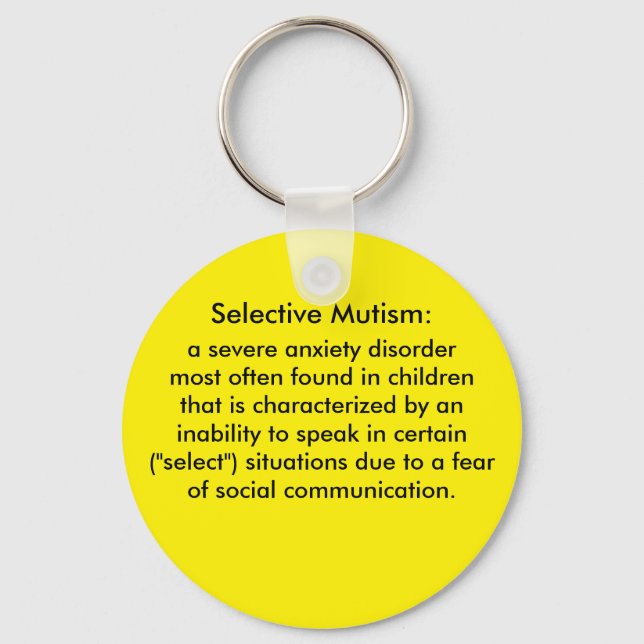 Selective Mutism Definition Keychain (Front)