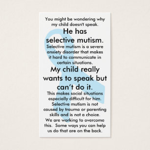 Selective Mutism Do's and Don'ts (male)