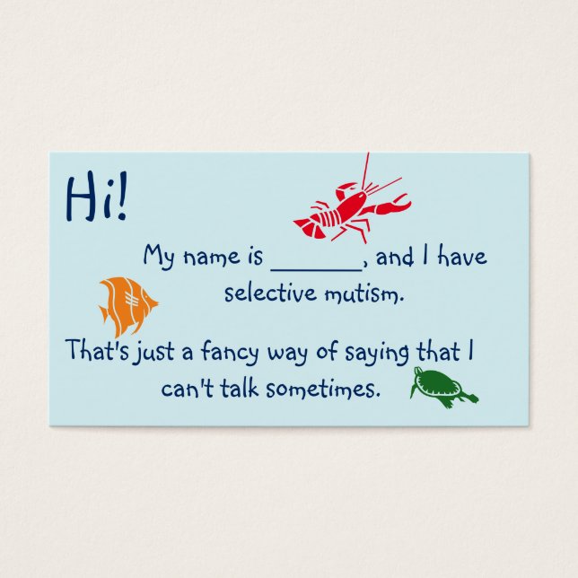 Selective Mutism for Kids underwater theme (Front)