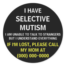 Selective Mutism Lost Sticker