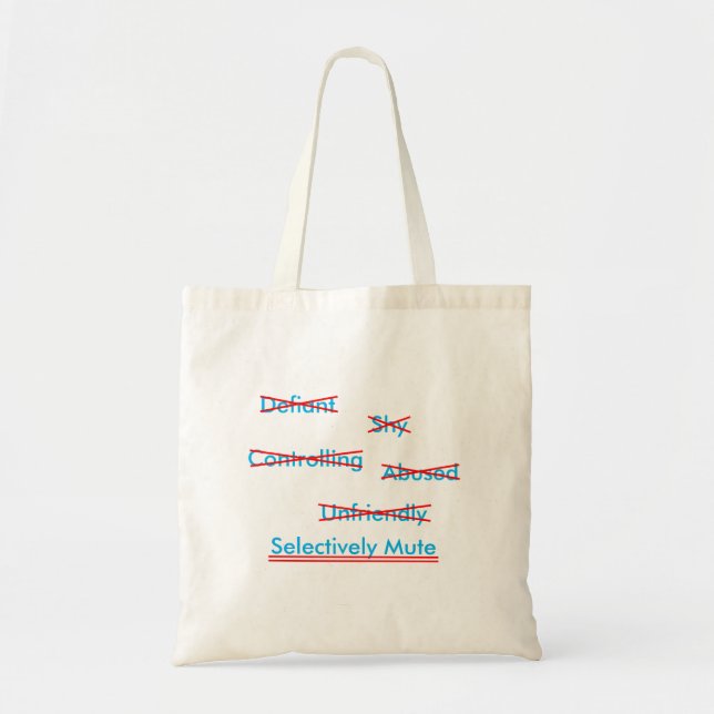 Selective Mutism Misunderstanding 2 Tote Bag (Front)