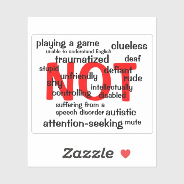 Selective Mutism NOT (Sheet)