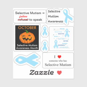 Selective Mutism set 2 Custom-Cut Vinyl Sticker