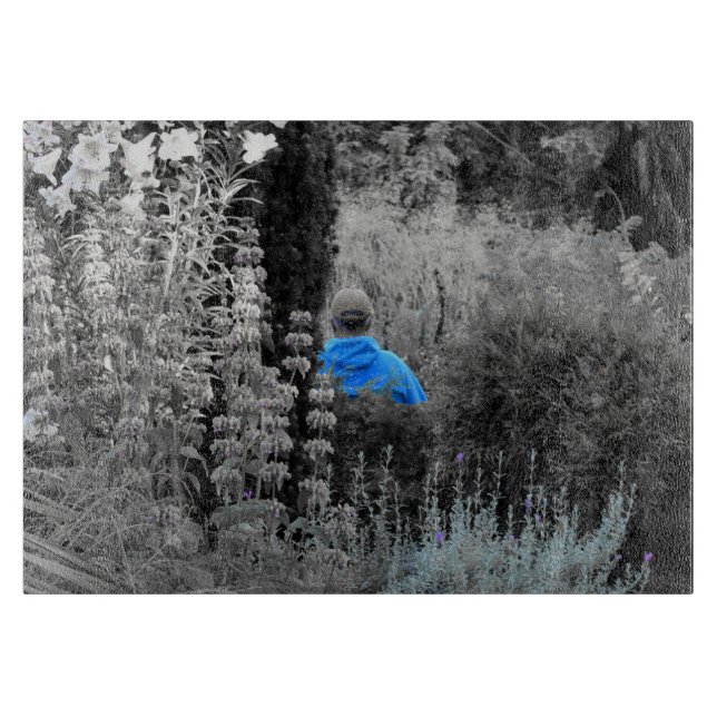 Selectively Blue Garden Visitor Cutting Board (Front)