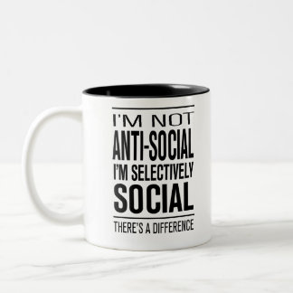 SelectivelySocial Two-Tone Coffee Mug