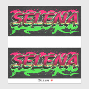 Selena First Name Graffiti Sticker