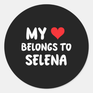 Selena - My Heart Belongs To Selena - Love Classic Round Sticker