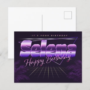 Selena Name First name pura postcard birthday