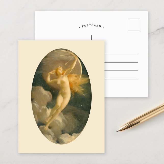 Selene, Goddess of the Moon | Jules Machard Postcard (Creator Uploaded)