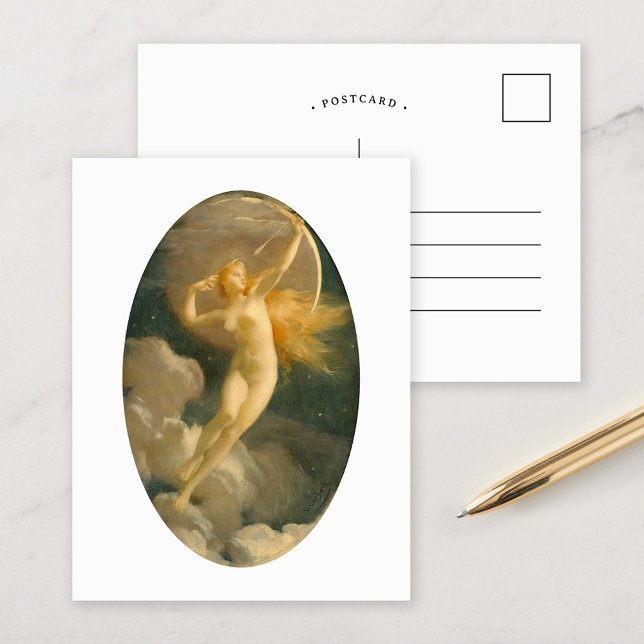 Selene, Goddess of the Moon | Jules Machard Postcard (Creator Uploaded)