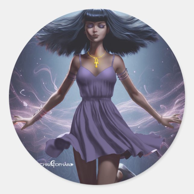 Selene The Magicia - Fantasy Sticker (Front)