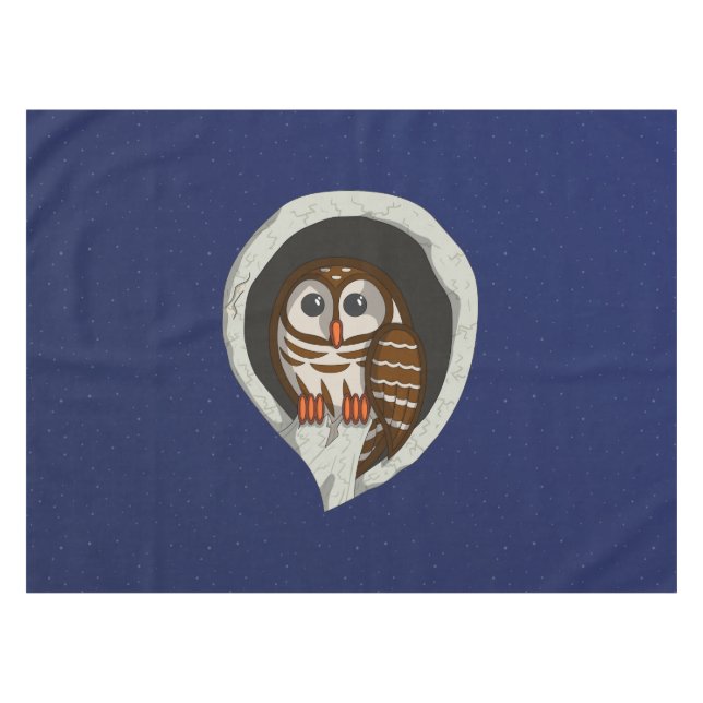 Selene the Owl Tablecloth (Front (Horizontal))