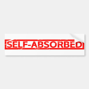 Self-absorbed Stamp Bumper Sticker