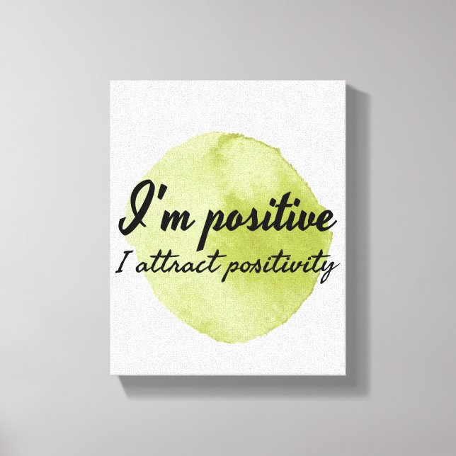 self acceptance motivational affirmations canvas print (Front)