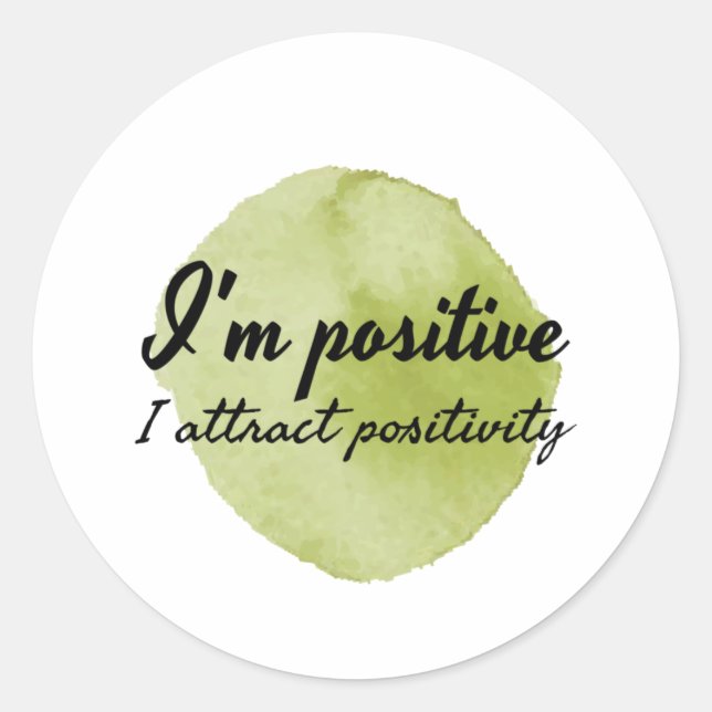 self acceptance motivational affirmations classic round sticker (Front)