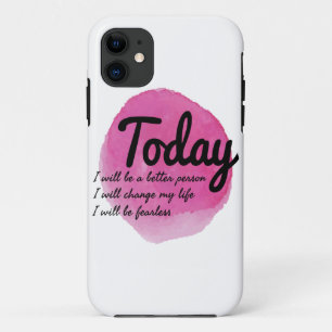 self acceptance motivational vibes iPhone 11 case