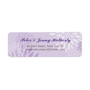 SELF-ADDRESSED LABELS :: modern dahlia 1 L