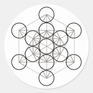 Self-adhesive Fruit of Life Classic Round Sticker