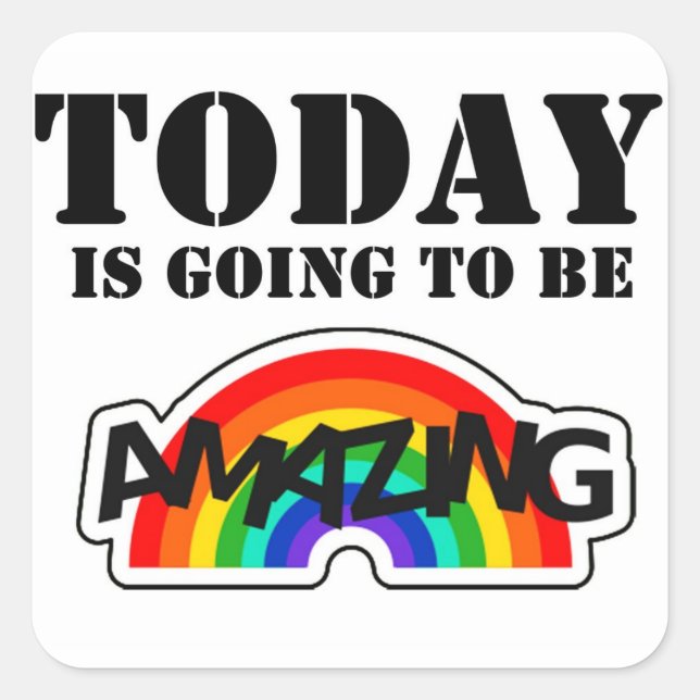 Self Affirmation Square Sticker (Front)