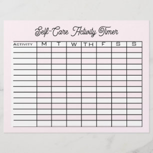 Self-Care Activity Time Letterhead