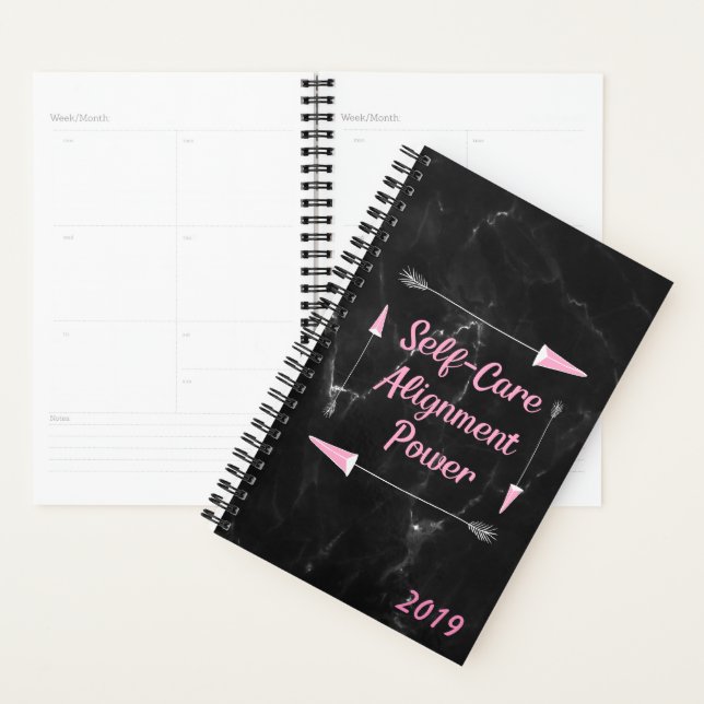 Self care alignment power self help mantras planner (Display)