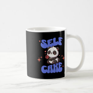 Self Care American Traditional Rose Panda Sticker Coffee Mug