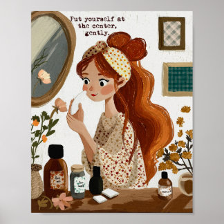 Self Care Cottagecore Wall Art