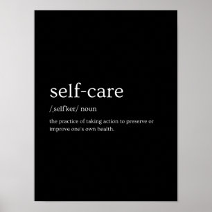 Self care defination poster