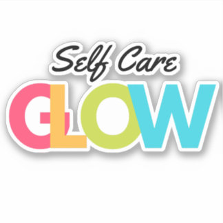 Self Care Glow Mental Health Journal Cute Sticker