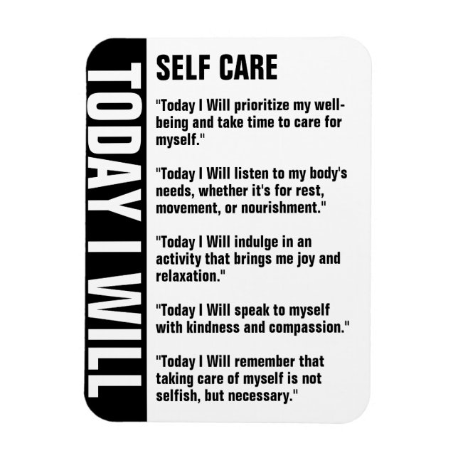 Self Care Goals Reminder Customize Magnet (Vertical)