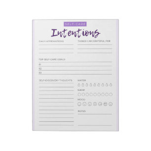 Self-Care Intentions Pad