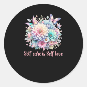 Self Care Is Self Love Classic Round Sticker