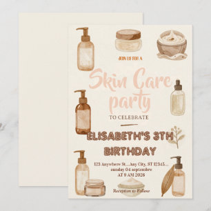 Self-Care Skin Care Party Invitation  Relax & Glow