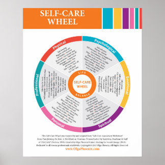 Self-Care Wheel Poster in Color!