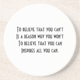 Self confidence coaster