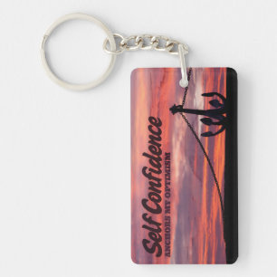 "Self confidence" Motivation Affirmation Keychain