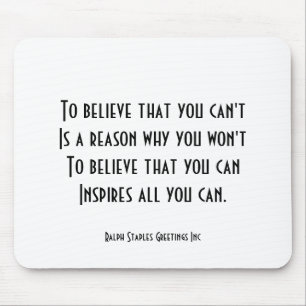 Self confidence mouse pad