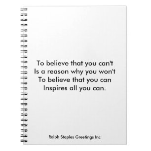 Self confidence notebook