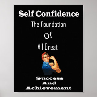 Self confidence quote about life and achievement poster