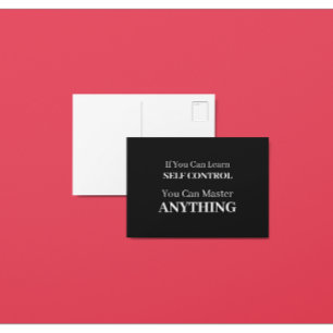 Self Control Affirmation Postcard