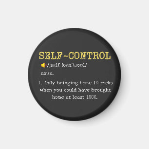 Self Control Definition Funny Personalized Magnet