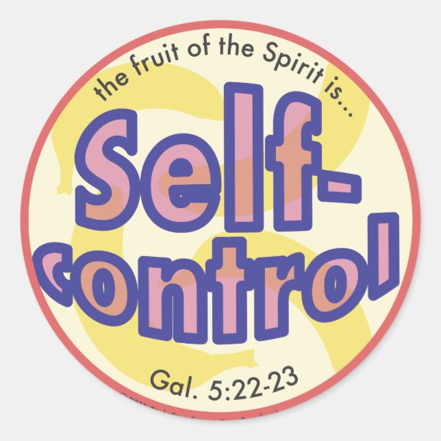 Self-Control Fruit of the Spirit Spots Sticker (Front)