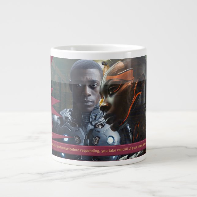 "Self-Control Is YOUR SuperPower" Large Coffee Mug (Front)