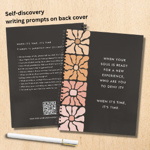 Self Discovery Journalling Prompts Boho Floral Notebook